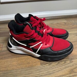 Nautica Benthos Sneakers Men 10.5 Red Black White Athletic Low Top Walking Shoes